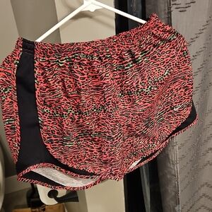 Nike Red and Black Athletic Shorts Dynamic Design